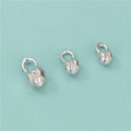 Sterling Silver 925 Leather Cord End Clasp Positioning Buckle Accessories Beads Clasp