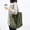 Custom logo Japanese High Quality Reusable Eco-friendly Soft Cotton Canvas Tote Bag Large Capacity Shopping Bags