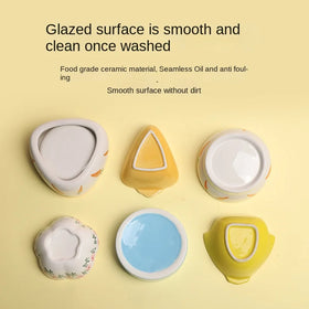 Hot Selling Ceramic Material Non-slip Easy to Clean Cute Hamster Food Bowl