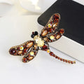 Personalized Vintage Multicolor Rhinestone Insect Dragonfly Large Brooch Pin for Women Jewelry Wholesale