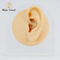 Fashion Jewelry Prong Setting CZ Helix Hoop Clicker Heart Shaped Nose Ring Titanium Piercing Jewelry