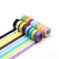 Solid Color Washi Tape Candy 15mm Adhesive Masking Tapes Decoration Lace Stickers Kit for Album Journals Gift Wrapping