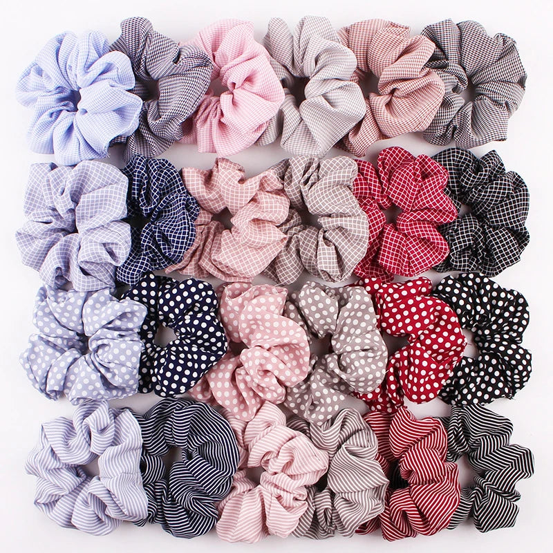 B.PHNE Custom Scrunchie Hair Ties Elastic Hair Scrunchies Ribbon Good Quality Female Satin Scrunchies Girl Hair Decoration Bulk