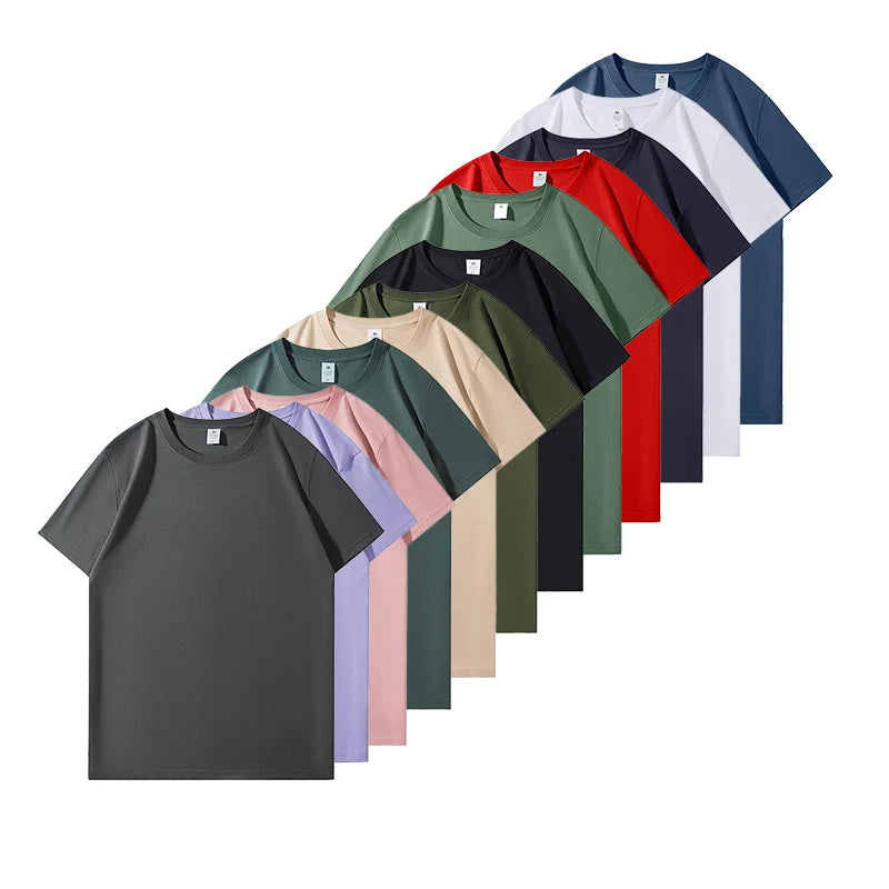 Wholesale Colorful Customize O-neck 200gsm 100% Cotton Soft Mens Fashion T-shirt in Stock