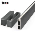 Toco TR020 Non-slip Hardware Aluminum Alloy Oval Wardrobe Hanging Clothes Rail Tube