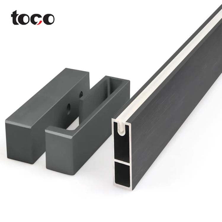 Toco TR020 Non-slip Hardware Aluminum Alloy Oval Wardrobe Hanging Clothes Rail Tube