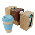 Eco Friendly Bamboo Fiber Custom Printed Coffee Cups with Sleeve