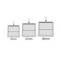 Stainless Steel  Diy Jewelry Accessories Square Base Empty Tray Charms Bezel Pendant Gem Tray