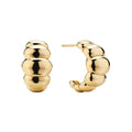 Hip Hop Jewelry 925 Sterling Silver Big Beaded Hoop Earrings Jewellery Gold Plated Chunky Cc Stud Earrings for Women
