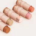 Private Label Matte Finish Deep Skin Tone Blusher Waterproof Lip Eye Cheek Tint Stick with Sunscreen Feature for Dark Skin