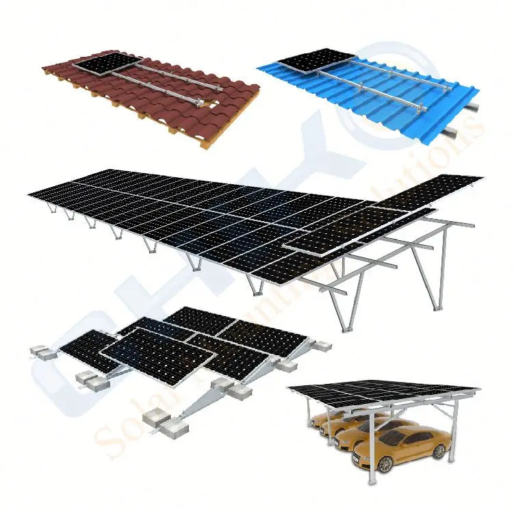 Galvanized Steel Solar Energy Ground Mounting Solar Rack System