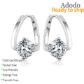 ADODO New Fashion Jewelry S925 Sterling Silver Hoop Ear Cuffs Vvs Moissanite Earrings for Fashion Women Present Jewelries