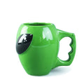 Ceramic 3D Special-shaped Mug ET Mug Creative Cartoon Green alien Mug Lovely Water Cup