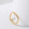 Trendy Metal Square Ring Geometrical Shape Gold Ring for Girls Unisex Irregular Geometric 18k Gold Plated Ring for Men