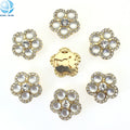 Diamond Removable Button Clip Jewel Colorful Crystal Flower Button Cover for Women Shirt Cufflinks Blouse Accessories Decor