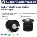 PANQI Carbon Steel Flange Ball Plunger National Standard Press-in Spring Wave Bead Screw QT833-12 General Industry China Sample