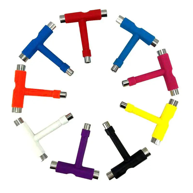 Universal All-in-One Skateboard Tool and Allen Key Portable Skateboard T Tool Accessory for Longboard Skateboard