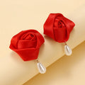 Fashion Pearl Fabric Rose Earings for Women Luxury Jewelry Shop Wholesale N231123