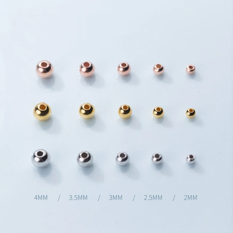 Wholesale S925 Sterling Silver Beads for DIY Necklace or Bracelet Jewelry Findings & Components for Handmade Jewelry