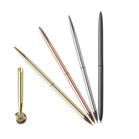 Customised Luxury 1.0mm Gold Plated Crystal Ball Rose Gold Multi-Functional Ballpoint Pen Own Logo for Promotional Sports Use