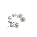 E1519 5-6mm DIY Natural Freshwater Pearl Charm Earrings Mounting Accessory 925 Sterling Silver Gold Plated  Jewelry for Women