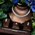 Maple Jewelry Set Everyday Vintage Necklace Earrings Cubic Zirconia Embellishments for Bridal Wedding Engagement Dating S-92