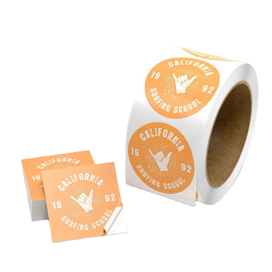 Custom Paper Roll Sticker Roll Bottle Label Sticker for Packaging Custom Battery Labels Stickers