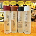 350ml Smiley Transparent Glass Portable Simple Fresh Summer Water Cup