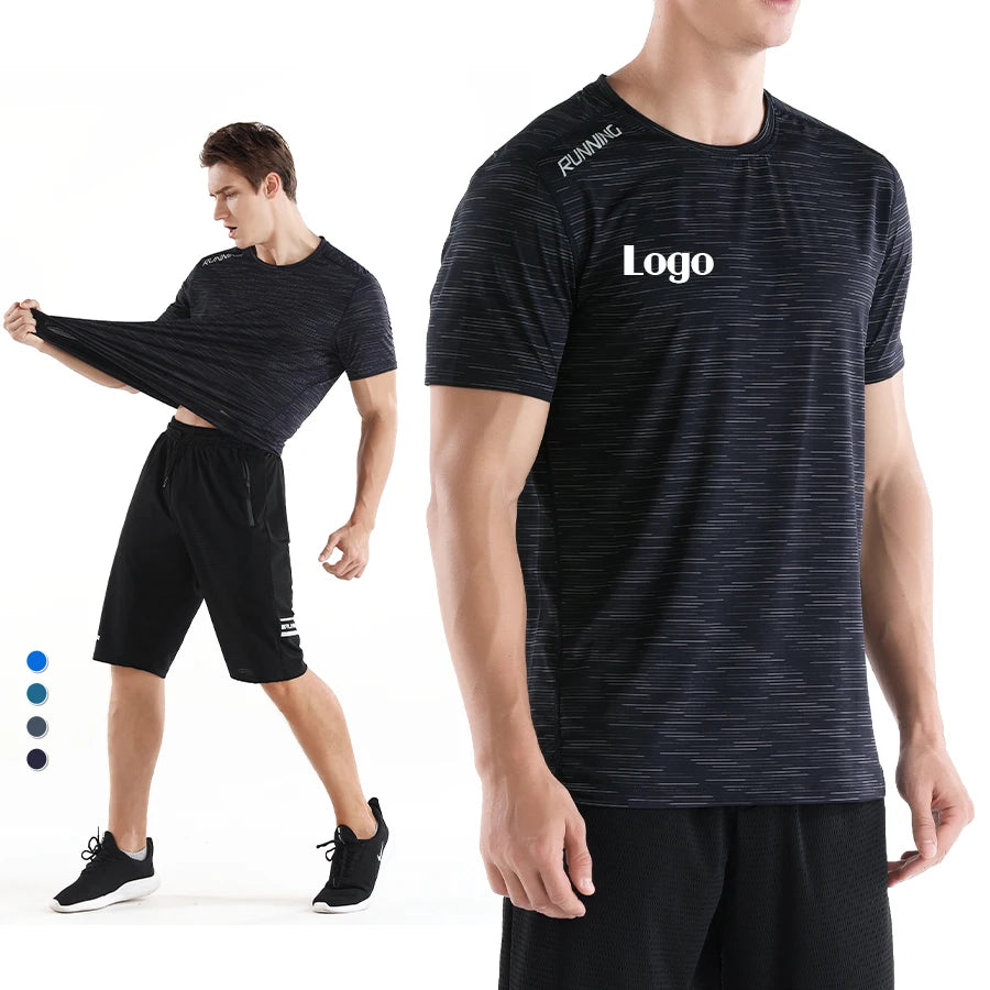 Lidong Stock comfort Digital Round Neck t Shirt Printing Sublimation Men Gym T-shirt With Plain Custom logo and Pattern
