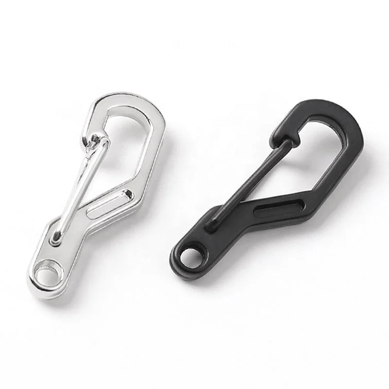 TEC Simple Mini D-shaped Hanging Buckle Quick Hook Hiking Keychain EDC Carrying Tool Spring Hook