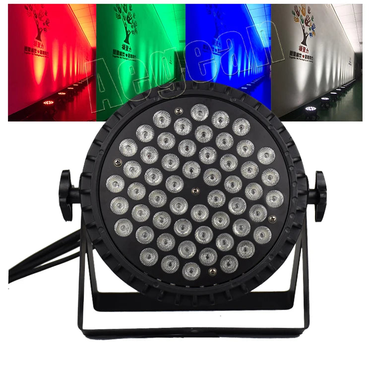 China Wholesale 54X3W Rgbw Cast Aluminum Uplight Led Flat Par Light for Wedding Club