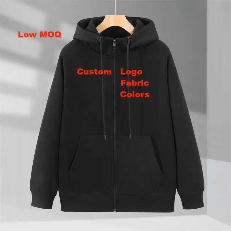 2025 Unisex 100% Polyester Knitted Hoodie Winter Wear 3D Printed Embroidered Lined Hot Sale OEM Services Low MOQ Solid Pattern