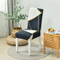 Elastic Simple Multi-color Dining Room Seat Kitchen Hotel Chair Case Printed Twill Spandex Wedding Banquet Chair Cover