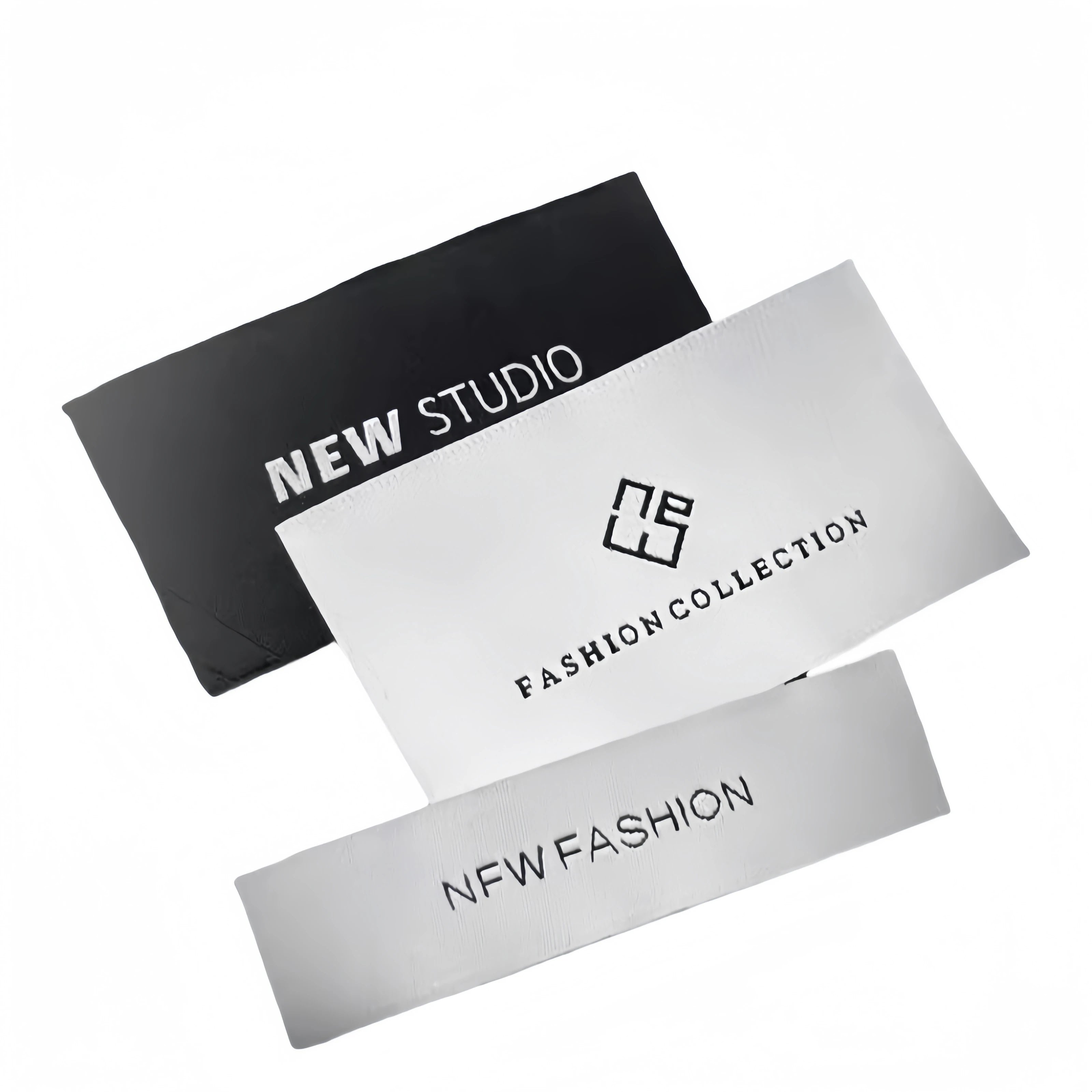 High-End Custom Brand Satin Woven Damask Sew-On Labels-Eco-Friendly Luxury Personalized Apparel Textile Tags