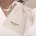 Low MOQ Custom Linen Cotton Drawstring Jewelry Bags Brand Logo 3x4 Inch Jewelry Gift Packaging for Earrings Rings Bracelet Stone
