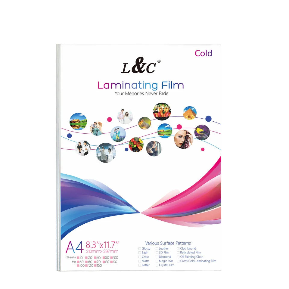 L&C A4 3D Photo Cold Lamin Film Manufacturers 3 Holes Cold Lamination Film Cold Laminating Film for Photo