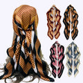 Silk Satin Scarf Women Handkerchief Fashion Printed Chain Female Square Head Bandana Small Neck Muffler Hijab Lady Girl