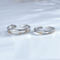 Romantic Simple Irregular Geometric Couple Ring for Wedding Jewelry Valentine's Day Gift Open Adjustable Ring
