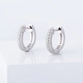 14K Gold Plated Cubic Zirconia Cuff Earrings Huggie Stud Earring