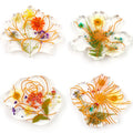 DM178 4PCS/Pack Coaster Mold Set Rose Flower Shape Cup Holder Tray Epoxy Resin Silicone Mould for DIY Craft Handicraft Tools