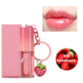 Wholesale Strawberry Lip Oil Moisture Lip Gloss Plumper Serum Wholesale Lip Oil with  Keychain