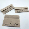 Custom Silver Button Closure Linen Jute Packaging Pouch for Hair Clip Linen Jewelry Pouch With Flap
