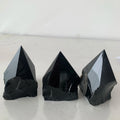 Factory Wholesale Natural Black Obsidian Crystal Raw Points Tower Carving for Healing  Gift