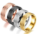 Stainless Steel Rings 2mm 4mm 6mm Wide Factory Wholesale Jewelry Gold Rose Gold Dull Polish Stainless Steel Wedding for Women