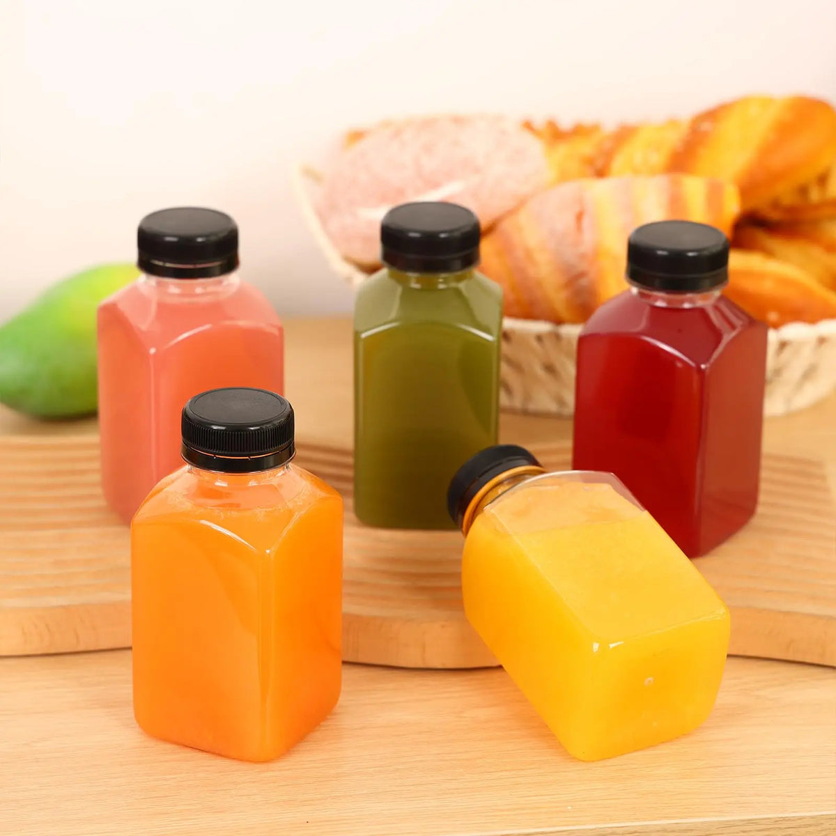 2022 New Free Sample PET 120 ML 4OZ Cold Brew Coffee Plastic Bottles Square Juice Beverage Smoothies Bottles