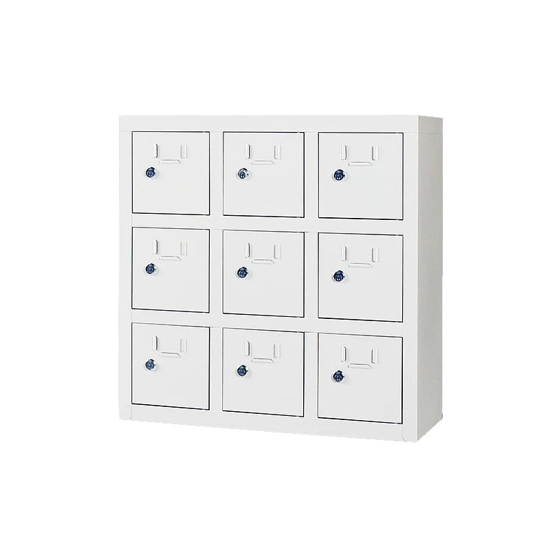 9-Door Metal Electronic Cell Phone Charging Storage Locker Key Lock Steel Cabinet With Filing Function