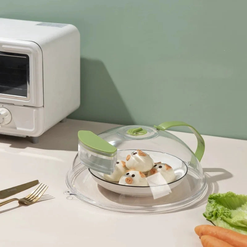 OWNSWING Microwave Food Cover with Design Transparent Food Preservation Lid Kitchen Cover for Home Camping and Picnics