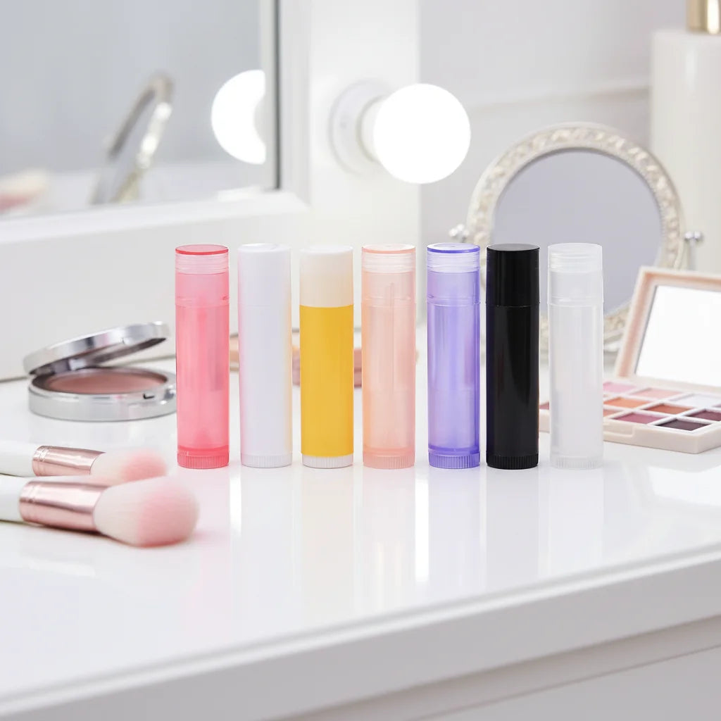5g Empty Design Custom Cheap Lip Balm Tube Mini Colored Plastic pp Lipstick Tube for Cosmetic Packaging