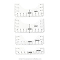 Spot Hot-selling PP Plastic T-shirt Alignment Ruler Tool Acrylic Transparent T-shirt Ruler Sets Guides