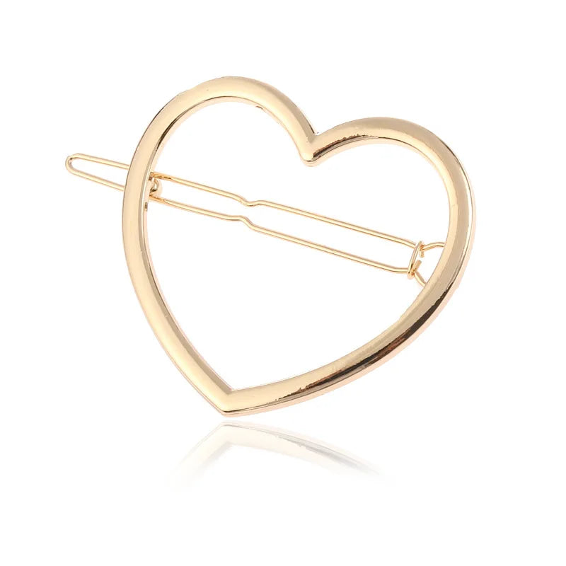New Girls Hair Accessories Unique Designer Branch Heart Shape Metal Hair Clips